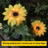 Outdoor Solar LED Light Waterproof Sunflower Insert Ground Simulation Lantern Lawn Light Garden Garden Christmas Decoration