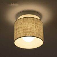 【CW】 Janpaness Fabric Ceiling Lamp With Lampshade Lamparas de techo Mounted Corridor Lighting Fixtures