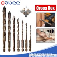 Oauee Cross Hex Tile Bits Set Glass Ceramic Concrete Hole Opener Hard Alloy Triangle Drill Metal Drill Bits For Steel 3-12mm Exterior Mirrors