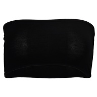 Black sexy strapless boob tube top bandeau bra wiping clubwear vest crop stretch thumbnail
