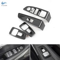 For BMW 7 Series G11 G12 2016 - 2021 Carbon Texture Window Lift Switch Button Control Panel Frame Cover Inner Accessories Trim