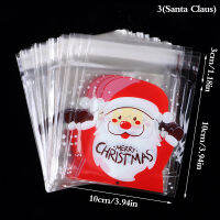 ZHUHAO 100pcs Merry Xmas Candy bags Santa claus Snowflake Cookie ถุงพลาสติกสำหรับ DIY