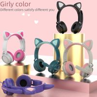 Wired Headset Gamer Pink Cat Ear Headset Cute PS4 Phone PC With Microphone 3.5mm Gaming Phone PS4 Overear Gamer ZW-058 Pink