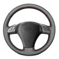 Black PU Faux Leather DIY Hand-stitched Car Steering Wheel Cover for Subaru Tribeca 2007-2014 B9 Tribeca 2006-2007