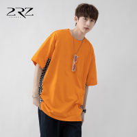 2Rz Mens Clothing Mens Short-Sleeved T-Shirt Trendy Brand Cotton Loose Mens And Womens Same Style Vintage Print American High Street T-Shirt