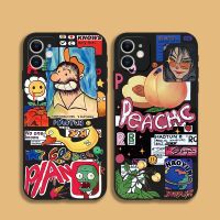 Creative Spoof Cartoon Funnny for IPhone 11 12 Pro Max X 13 mini 14 Pro XS Max XR 6S 7 8 Plus SE2 Black Case Soft Fashion Couple Cover