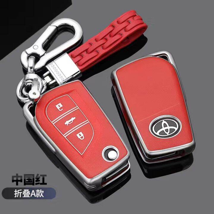 ychic-tpu-pc-toyota-corolla-key-key-pendant-ที่ใส่กุญแจ-พวงกุญแจโลหะ-เคส-keyfob-สำหรับ-toyota-corolla-ralink-camry-chrr-rav4-izoa