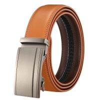 LannyQveen Hot Sale Fashion Genuine Leather Belt Cowskin Mens Automatic buckle belts cowhide Belt for men High quality Belts