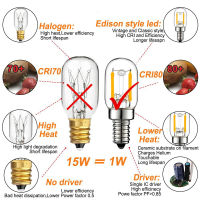 Grensk T22 12V 24V DCAC LED Lamp 1W E12 E14 Led Cob Filament Refrigerator Bulb Vintage Decoration Lighting Bulbs Lampada Led