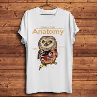 Anatomy Of Owls Funny Tshirt Homme T Shirt Men White Tshirt Tee