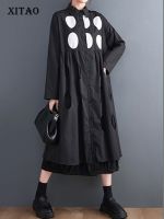 XITAO Dress Fashion Full Sleeve  Hole Patchwork Dress