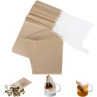 100Pcs Disposable bags Biodegradable Paper Drawstring Eco-Friendly Filter for Loose