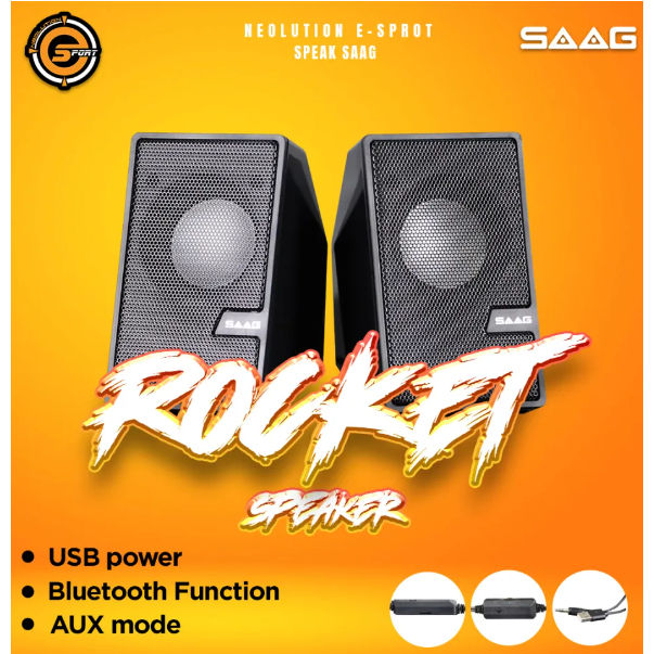 saag-bluetooth-speaker-rocket-d70bt-ลำโพงฟังเพลง-ลำโพงบลูทูธ