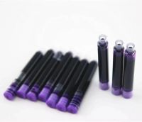 【YF】 3.4mm 20Pcs Coloured Ink Cartridges Purple Fountain Pen Refill Calligraphy