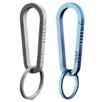 ไทเทเนี่ยม carabiner คลิปหนีบล็อค carabiner พวงกุญแจรถ ตะขอเกี่ยวพวงกุญแจที่ให้มาด่วนสำหรับสปริง snap link hook แคมป์ปิ้งฤดูร้อน