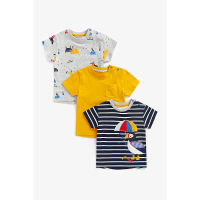 เสื้อยืดเด็กผู้ชาย Mothercare puffin t-shirts - 3 pack ZB607