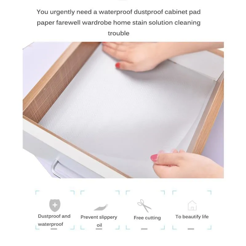 1pc Clear Drawer Grease Pad,Non Adhesive Shelf Liners For Kitchen Cabinets,  Waterproof Drawer Liners For Kitchen, Non-Slip Cabinet Liner For Kitchen