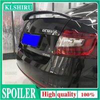 For Volkswagen Skoda Octavia 2014-2018 ABS Fiberglass Unpainted Color Rear Spoiler Tail Trunk Wing Boot Lip Cover Car Styling