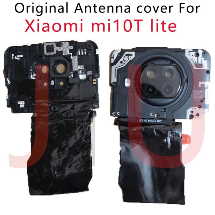 สำหรับ Xiaomi เลนส์กระจกกล้องถ่ายรูปหลัง Mi10t ไลต์ที่มีฝาปิดกรอบเสาอากาศอะไหล่ซ่อมสำรองแผ่นรองรีดหลักสำหรับเลนส์สมาร์ทโฟน SXT37121 Mi 10T Lite