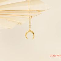 ZONGPAN Boho สร้อยคอจี้ดวงจันทร์สร้อยคอโซ่สีทองสำหรับผู้หญิงเครื่องประดับแฟชั่น