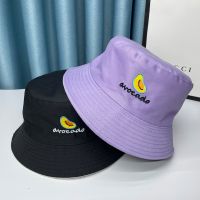 2023 new fashion avocado fisherman hat R letter versatile Japanese sun shading double-sided wear ins small fresh trend