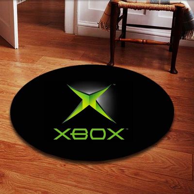 X โลโก้เกมรอบพรมพื้นที่พรมสำหรับห้องนั่งเล่นห้องนอนพรมเช็ดเท้า Gamer เสื่อเด็กพรมนุ่มลื่นรอบแผ่นพื้นพรม