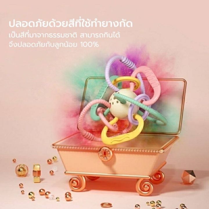 พร้อมส่ง-boboduck-พร้อมส่ง-ยางกัดเด็กพร้อมกระดิ่ง-ส่งจากไทย