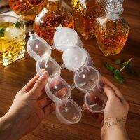 【Ready Stock】 ▬◇ C14 [risesky] suitable for making ice cubes black silicone cover Ice Ball Sphere Maker Mold Whiskey Cocktail DIY Candy Mould Kitchen Gadget PP transparent body