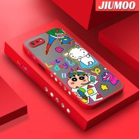 เคส JIUMOO สำหรับ Realme C2 C2S OPPO เคส A1K ลายการ์ตูนแฟชั่น Crayon Shin-Chan เคสโทรศัพท์เนื้อแข็งด้านหลังบางขอบสี่เหลี่ยมปลอกซิลิโคนคลุมทั้งหมดป้องกันเลนส์กล้องเคสกันกระแทก