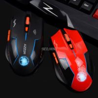 Original AZZOR Charged Silent Wireless Mouse Mute Button Noiseless Optical Gaming Mice Built-in Battery For PC Laptop Computer