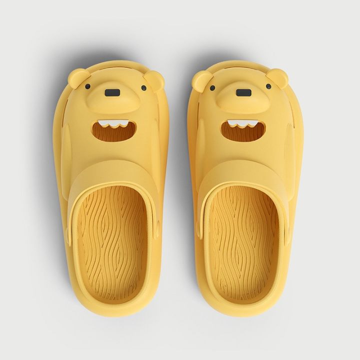 lovely-stereo-hole-hole-shoes-baby-bear-children-slippers-summer-boy-bathing-girls-home-cartoon-baotou-sandals