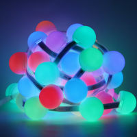 DC12V WS2811 Addressable IC RGB Smart Pixel Ball 40mm Diameter Led Strip 10Pixelsm(Each 3Leds In One Cover) IP67Waterproof 1-5M