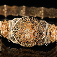 Perfect Flower Shape Design Belt Chic Female Waist Chain Gold Color Arab Belly Chain Gold Jewelry Belt