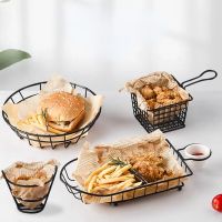 French Fries Basket Snack Bucket Fried Chicken Chip Storage Basket Food Frying Basket Oil Strainer Creative Tableware Container