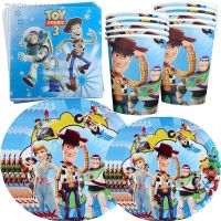 ♙ Toy Story Birthday Party Decor Paper Tableware Cups Plates Napkins Balloons Banner Tablecloth for Kids Boys Baby Shower Supplies