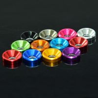 ❧ 5Pcs 6 Aluminum Alloy Umbrella Concave Washer CNC Machining Color Countersunk Flat Head Screw Computer-specific Gasket 9mm OD