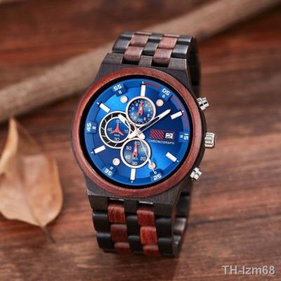 ⌚ นาฬิกา 2020 men wooden watch watch fashion multi-purpose wood big dial