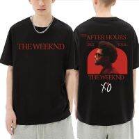 The After Hours 2022 Tour The Weeknd Xo Double Sided Printed Tshirt Men Hip Hop Harajuku Tees Mens T-shirts Short Sleeve