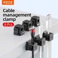 PZOZ 6Pcs Cable Organizer Management Wire Holder USB Cable Winder Desktop Tidy Clips For Mouse Earphone Cord Data Line Protector