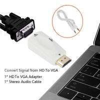 1080P HD To VGA Male To Female Converter with 3.5mm Audio Jack AUX Cable HD2VGA Adapter for Laptop PC TV Box Monitor Projector Adapters