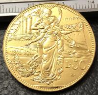 1911 Itlay 50 Lire คัดลอก