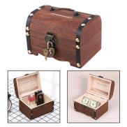 gamchiano Wooden Treasure Chest Hobby Storage Box Decorative Saving Piggy