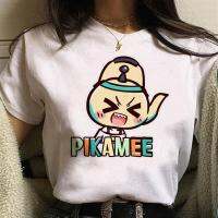 Pikamee เสื้อยืดผู้หญิงลายการ์ตูนเสื้อผ้าญี่ปุ่น