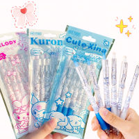 6ชิ้น Kawaii ปากกาเป็นกลาง Sanrio Mymelody Kuromi Cinnamoroll การ์ตูนน่ารักเครื่องเขียนอุปกรณ์การเรียนเจลปากกาสำนักงานของเล่นสาวของขวัญ