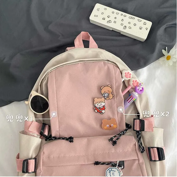 Ready Stock School Bag Korean-Style Japanese Middle School Student  Schoolbag Female High SchoolinsShoulder Bag Bag Student Backpack