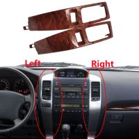 Car A/C Vents Frame Finish Plate Panel Car Air Conditioner Outlet Frame for Toyota Land Cruiser Prado 120 FJ120 Lexus GX470 2003-2009 Replacement Light Walnut