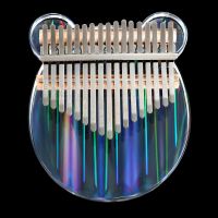 【YF】 Transparent/Rainbow Kalimba Thumb with Kit Case 17 Musical Instrument Kids Adults Beginners