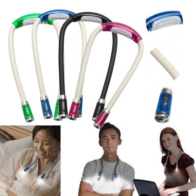 【CC】 Book Handsfree Led Neck Reading Lamp Night Flashlight