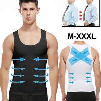 ✻℗◊ Mens Slimming Body Shaper Shapewear Abs Abdomen Compression Shirt Hide Gynecomastia Moobs Workout Tank Tops Undershirts