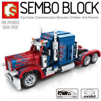 บล็อกตัวต่อรถยนต์ WESTERN STAR 5700 XE OPTIMUS PRIME SEMBO BLOCK 701803 จำนวน 849 ชิ้น